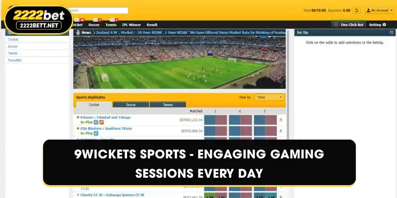 9Wickets Sports - Engaging Gaming Sessions Every Day