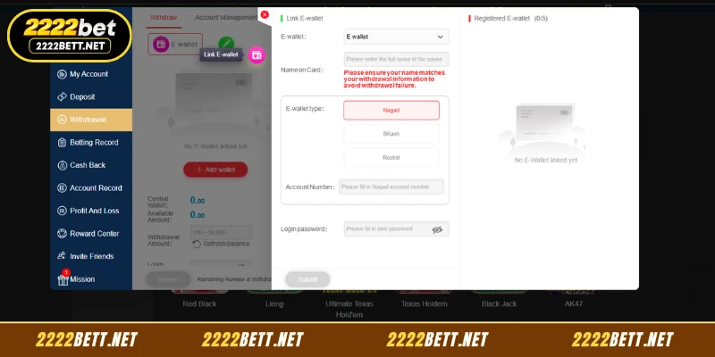 Crucial Requirements for a Smooth 2222BET Withdrawal