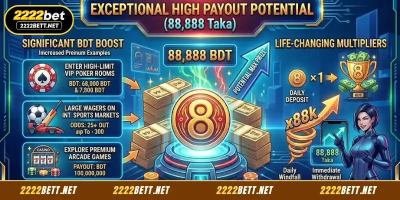 Daily Deposit Draw offers extremely high payout potential