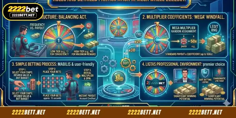 Detailed rules for Mega Wheel 2222BET