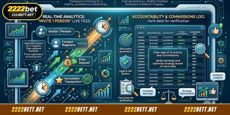 Follow transparent and real-time data for your 1-person invites