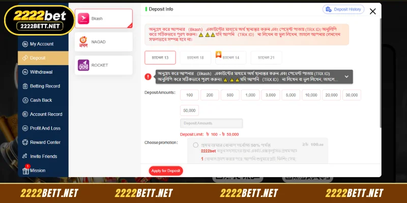 Full Summary of Reliable 2222BET Deposit Solutions