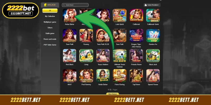 Overview of Andar Bahar at 2222BET