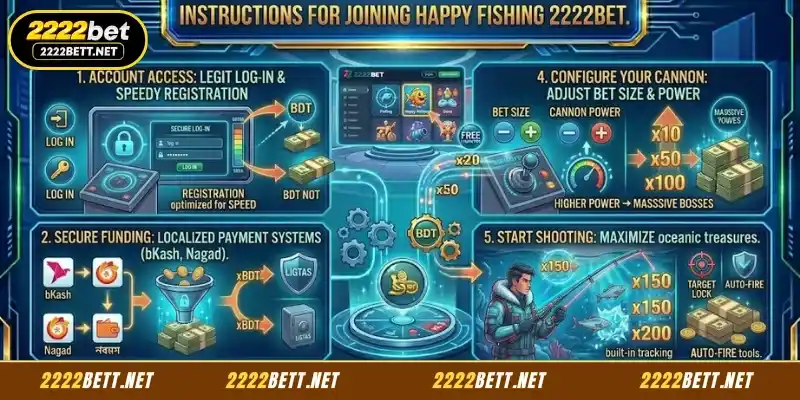 Step-by-step guide to joining Happy Fishing 2222BET
