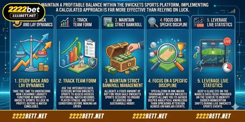 Tips for betting on 9Wickets Sports at 2222BET